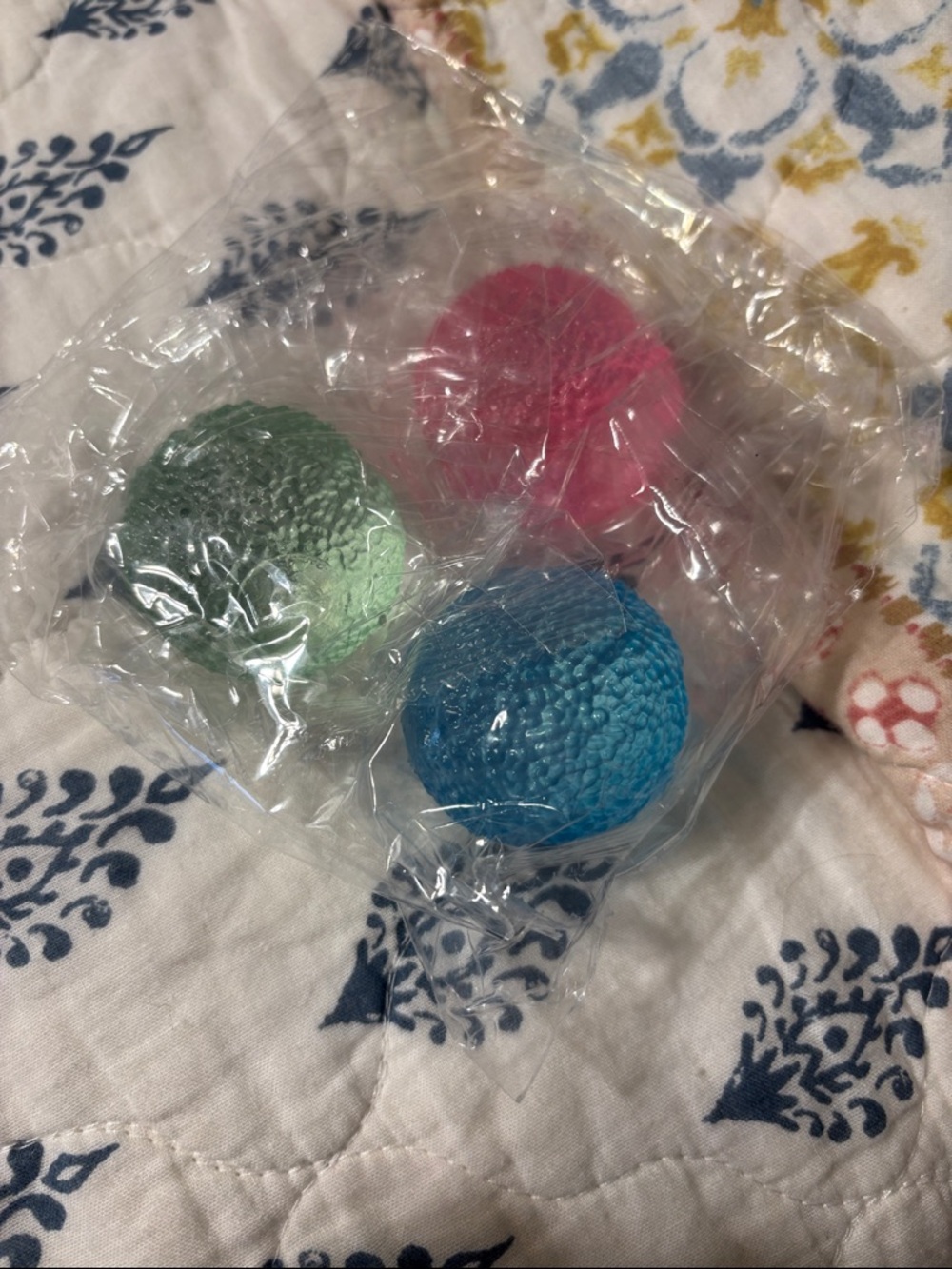 Plush Squeeze Balls - Blue, Pink, Green Kids Stuffed Toy Set